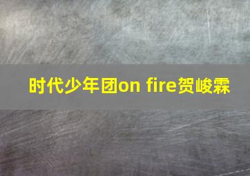 时代少年团on fire贺峻霖